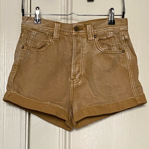 Women’s We the Free Mustard Yellow Denim Shorts, Size 25 - Picture 1 of 5